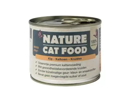 Nature Cat Food Natvoer Kip, Kalkoen & kruiden